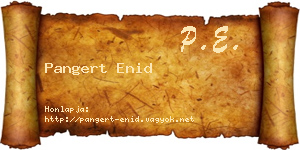 Pangert Enid névjegykártya